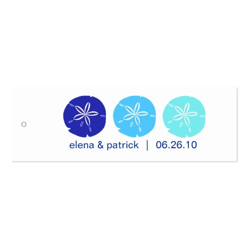 Blue Sand Dollar Gift Tags Business Card Templates (front side)