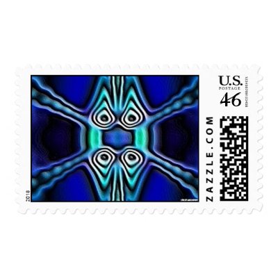 blue sand postage stamp by digitalgreenlife