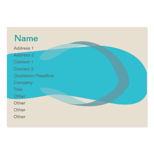 Blue Sandal - Chubby Business Card Templates (front side)