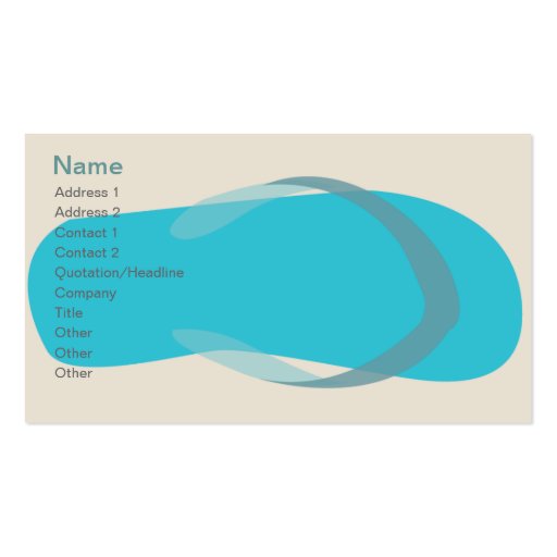 Blue Sandal - Classic Business Card Templates (front side)