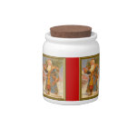 Blue santa candy jars