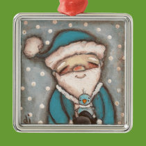 Blue Santa - Ornament