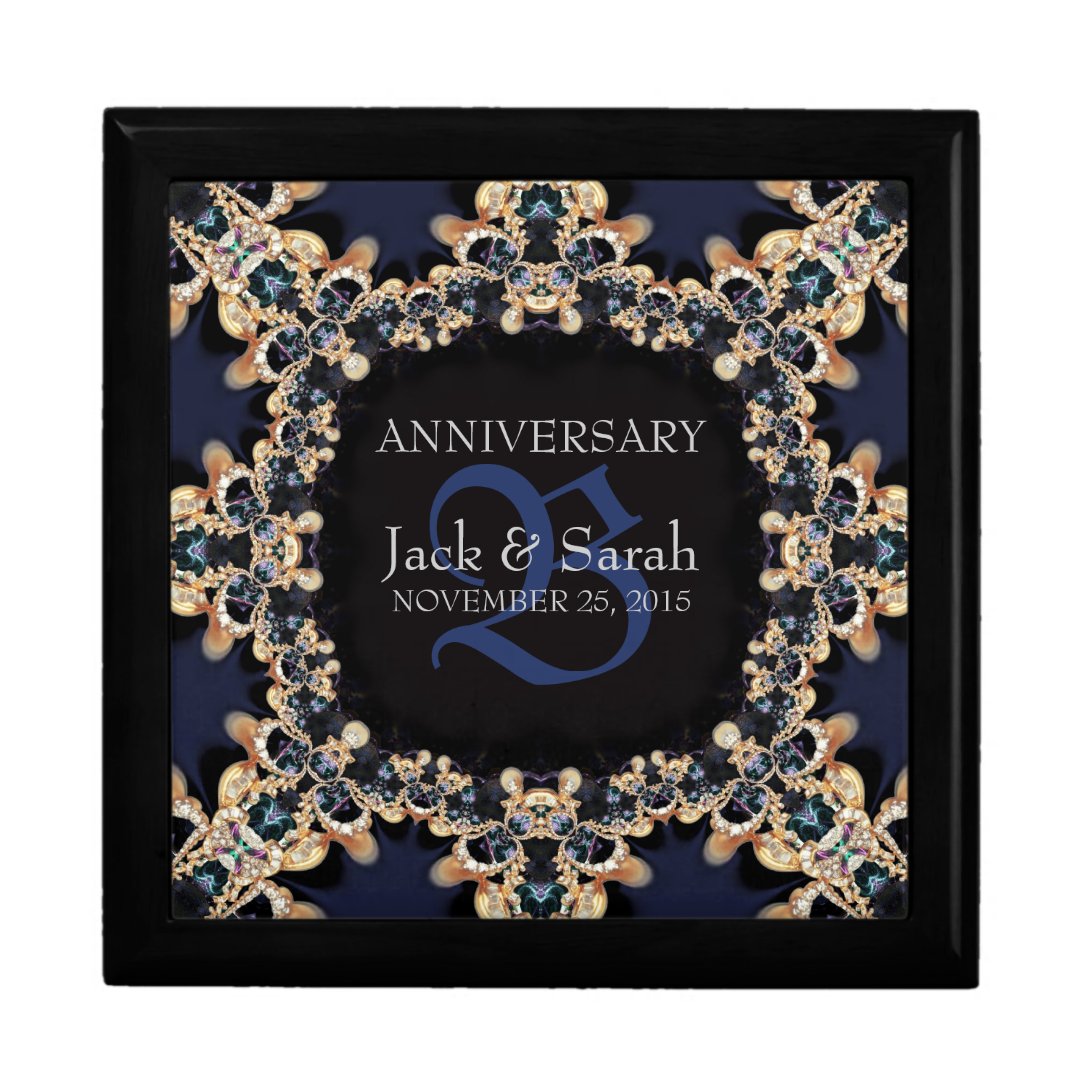 Blue Sapphire Gems Wedding Anniversary Gift Box Zazzle