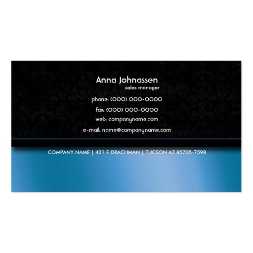 Blue Satin â€¢ Elegant Business Card (back side)