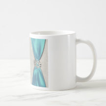 blue satin ribbon with jewel copy mug