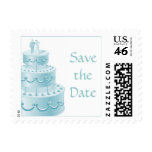 Blue Save the Date postage