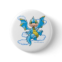 Blue Scorchio with his head in the clouds buttons