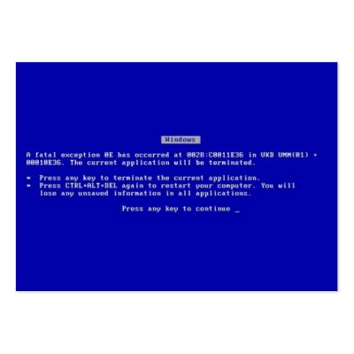Blue Screen of Death Business Card Templates by businesscardtemplate