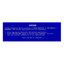 Blue Screen of Death business cards by businesscardtemplate Blue Screen of Death business cards