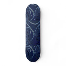 Blue Scroll Skateboard