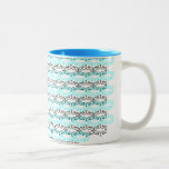 Blue Scrolled-Design Mug mugs
