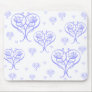 Blue Scrolling Vintage Floral Mousepad Blue Scrolling Vintage Floral Mousepad