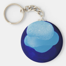 Blue Sea Glass Reflections Keychain