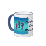 Blue Sea Horse Race. Coffee Mugs