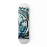Blue Sea Shell On White Background Skate Boards