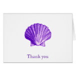 Blue Sea Shell Thank You Note Cards