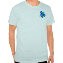 Blue Sea Turtle 2-Sided Shirts