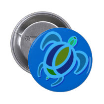 Blue Sea Turtle Buttons