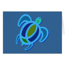 Blue Sea Turtle Cards