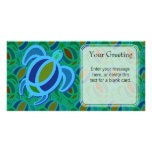 Blue Sea Turtle Custom Card Picture Card