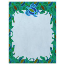 Blue Sea Turtle Flame Letterhead