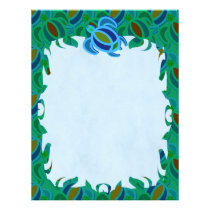 Blue Sea Turtle Flame Letterhead