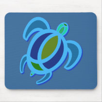 Blue Sea Turtle Mousepad