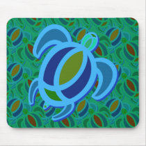 Blue Sea Turtle Mousepad