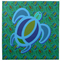 Blue Sea Turtle Napkins