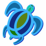 Blue Sea Turtle Ornament Cut Outs
