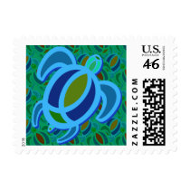 Blue Sea Turtle Stamps