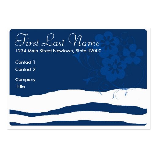 Blue Sea Wave Business Cards (front side)