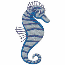 Blue Seahorse Emrbroidered Tees embroidered shirts by naturetees Blue Seahorse Emrbroidered Tees embroidered shirts