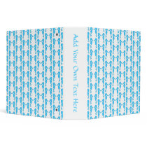 Blue Seahorse Pattern Vinyl Binders
