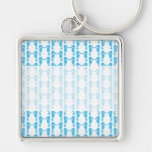 Blue Seahorse Pattern Keychain