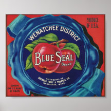 blue seal apples poster
