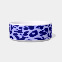 Blue seamless animal skin texture pet water bowl