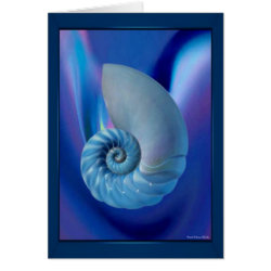Blue Seashell Card card