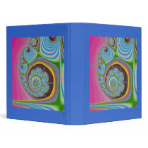 Blue Seashell Spiral Fractal Binder