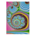Blue Seashell Spiral Fractal Business Card Templates