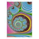 Blue Seashell Spiral Fractal Business Card Templates