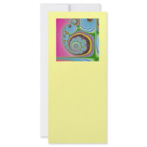 Blue Seashell Spiral Fractal Full Color Rack Card