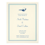 Blue seashell wedding announcement save the date