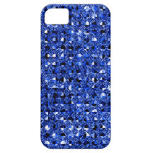 Blue Sequin Effect Phone Cases iPhone 5 Cover