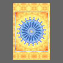 Blue Serenity Mandala Poster posters
