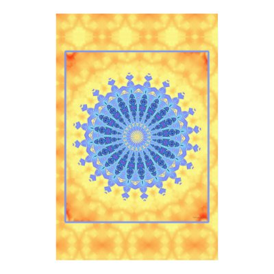 Blue Serenity Mandala Poster by Sonia_Jensen