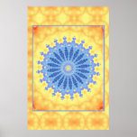 Blue Serenity Mandala Poster