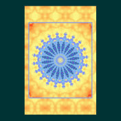 Blue Serenity Mandala Poster