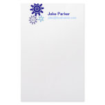 Blue Set of Gears stationery