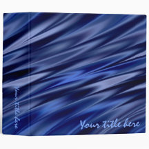 Blue shaded waves 3 ring binder